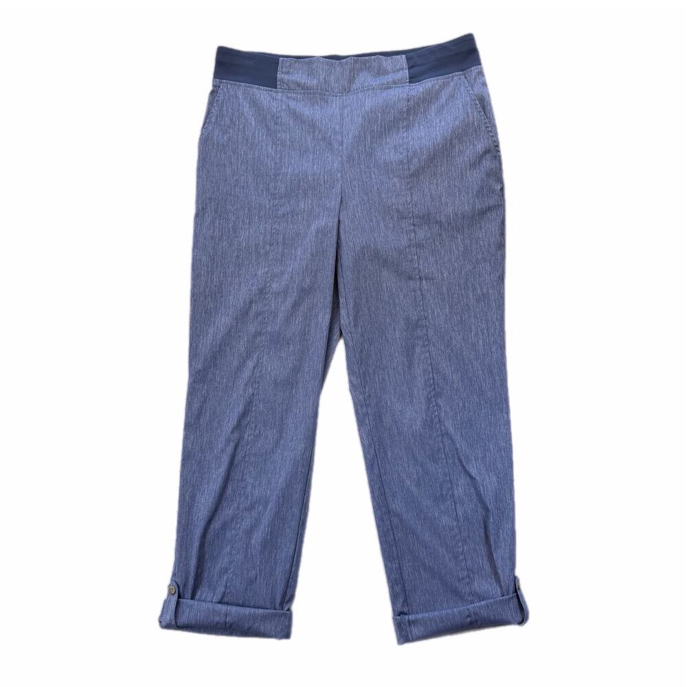 Chico’s Zenergy Sz 0 Blue Pull On Casual Lightweight Athleisure Travel Pants